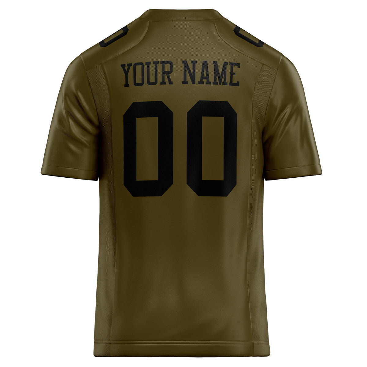 Custom Olive Black Solid Colour Football Jersey