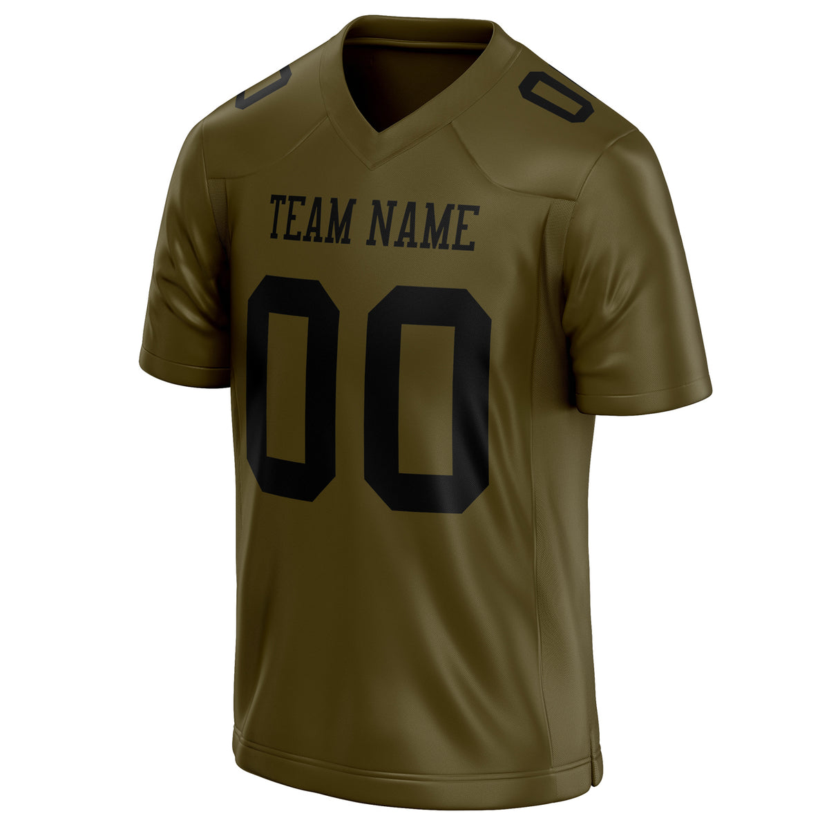 Custom Olive Black Solid Colour Football Jersey