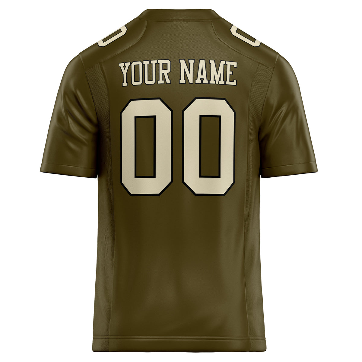 Custom Olive cream Solid Colour Football Jersey