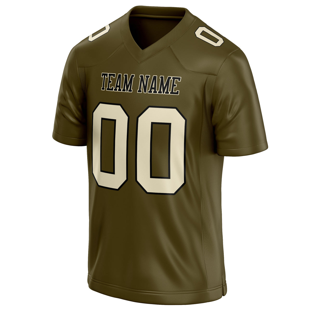 Custom Olive cream Solid Colour Football Jersey