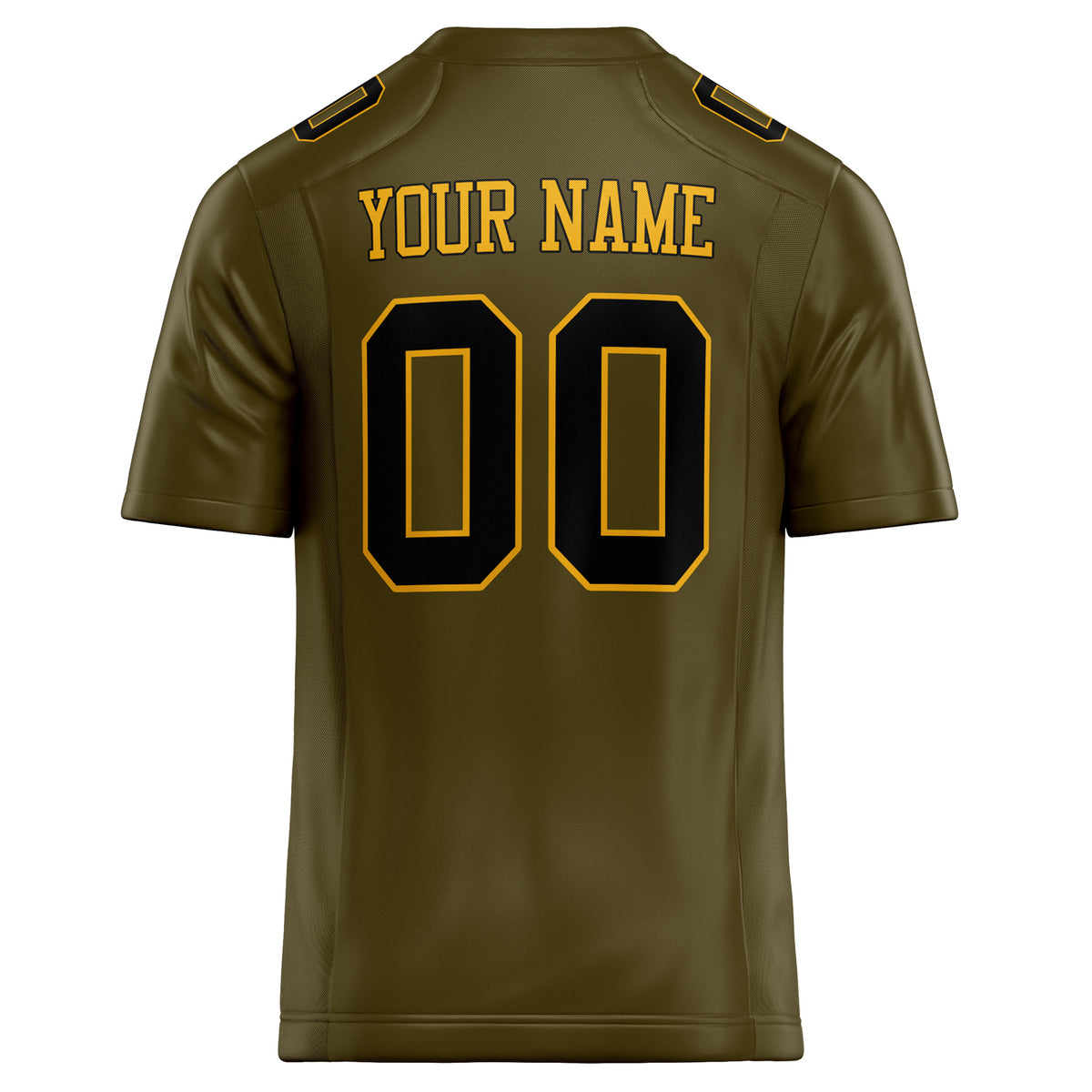 Custom Olive Black Solid Colour Football Jersey