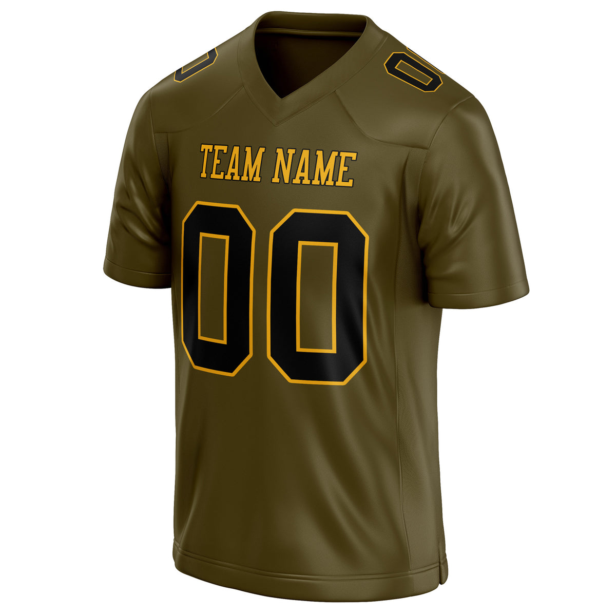 Custom Olive Black Solid Colour Football Jersey