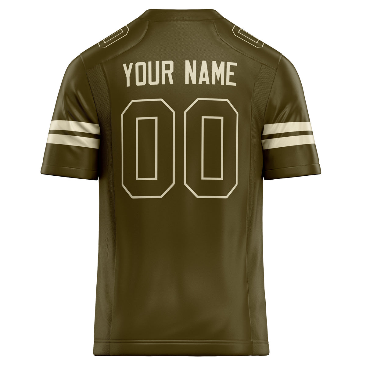 Custom Olive cream Solid Colour Football Jersey