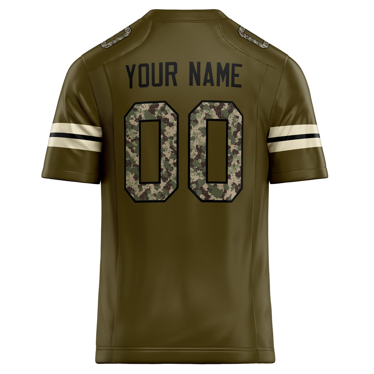 Custom Olive cream Solid Colour Football Jersey