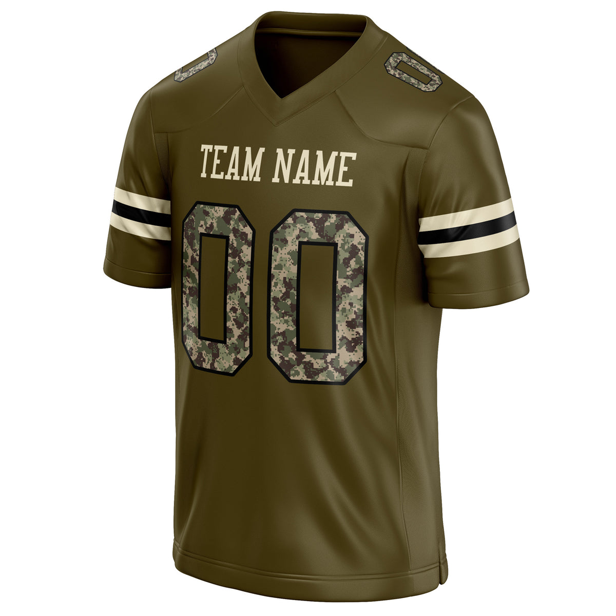 Custom Olive cream Solid Colour Football Jersey