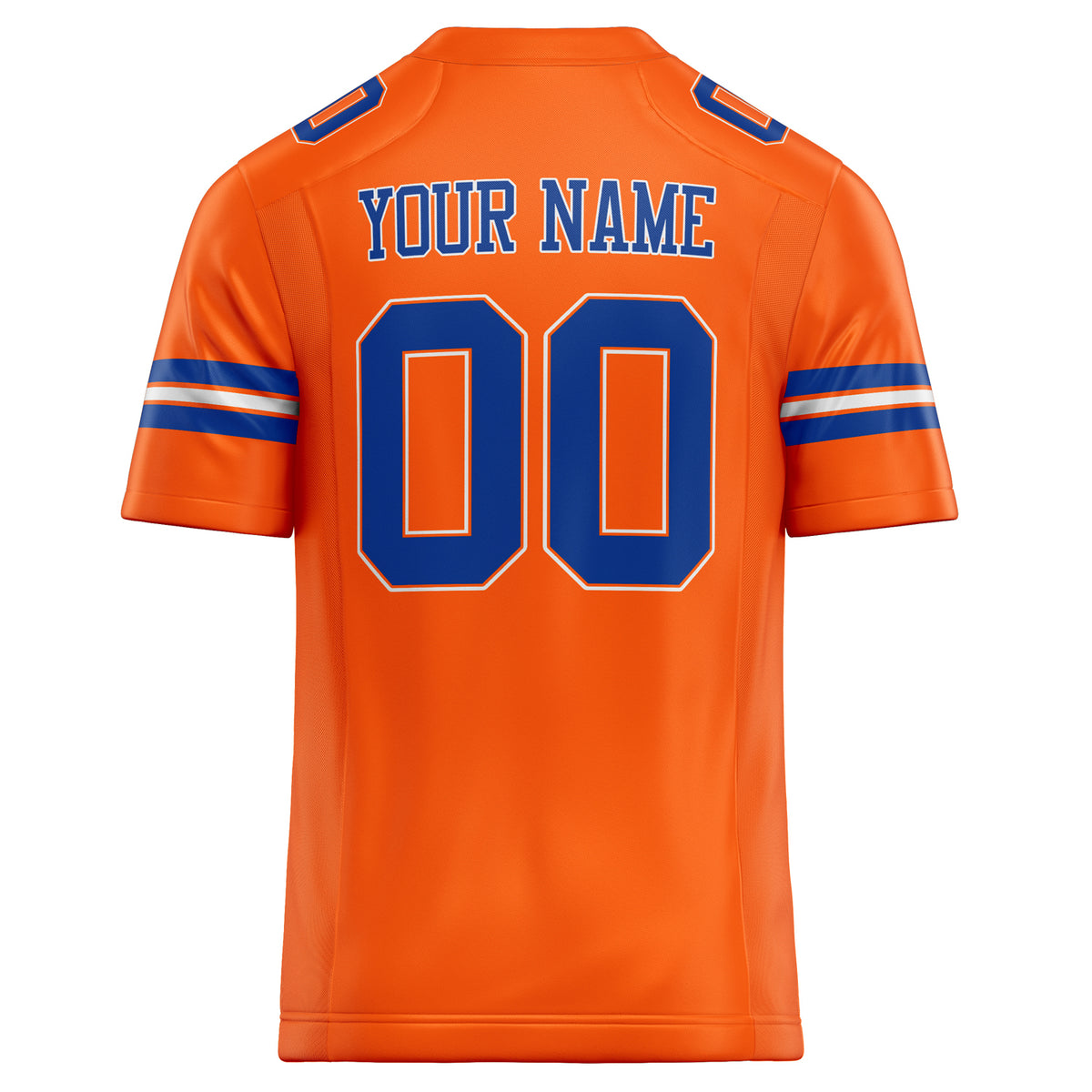 Custom Orange royal Solid Colour Football Jersey