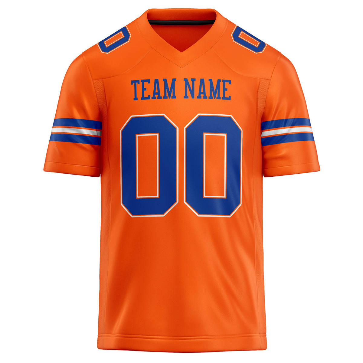 Custom Orange royal Solid Colour Football Jersey