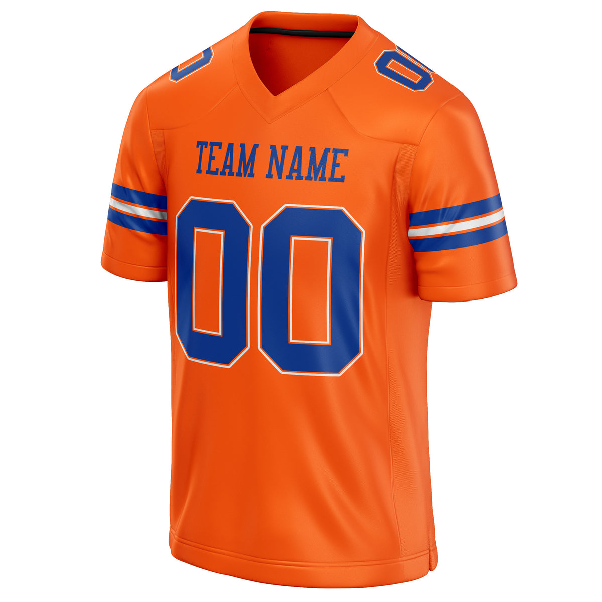 Custom Orange royal Solid Colour Football Jersey