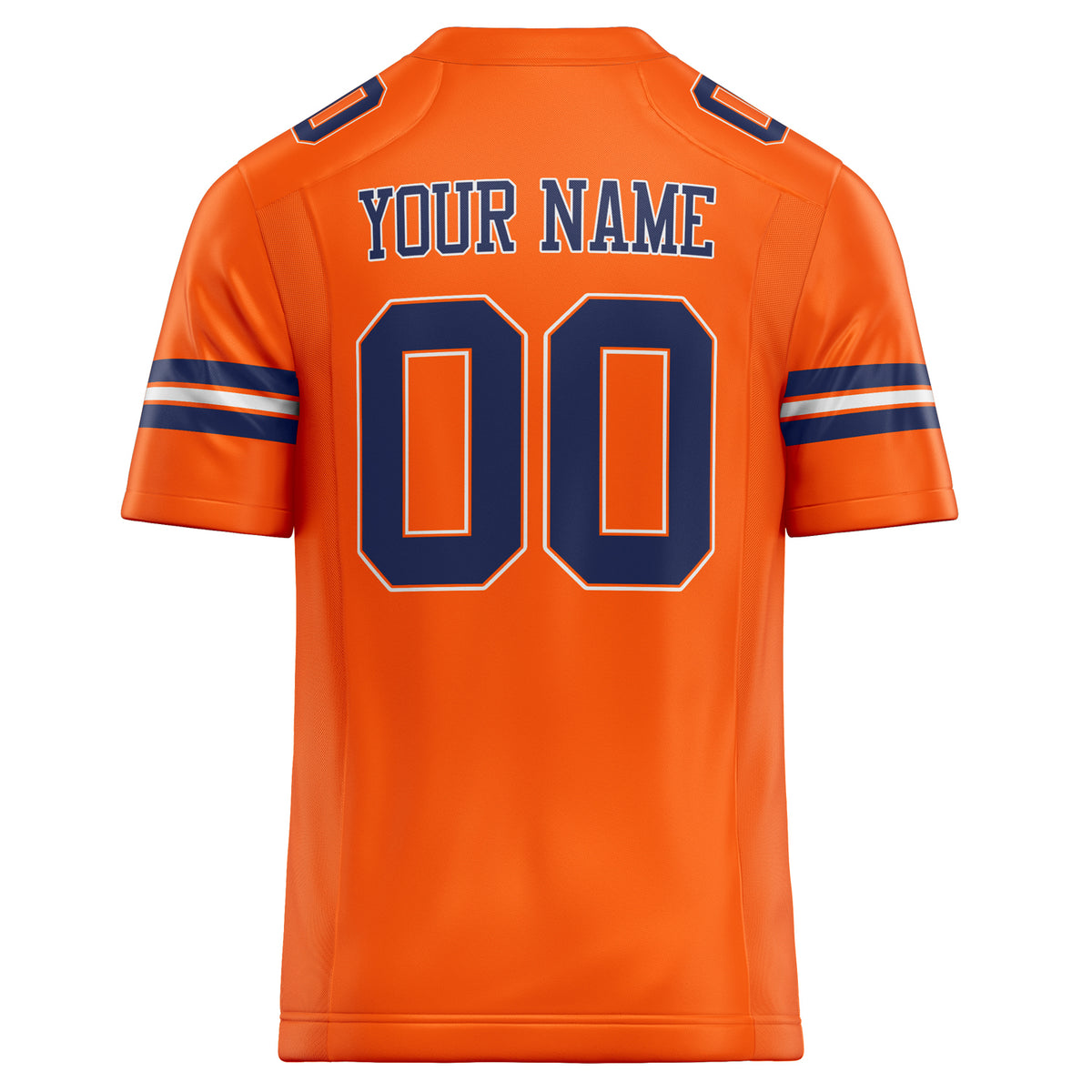 Custom Orange navy Solid Colour Football Jersey