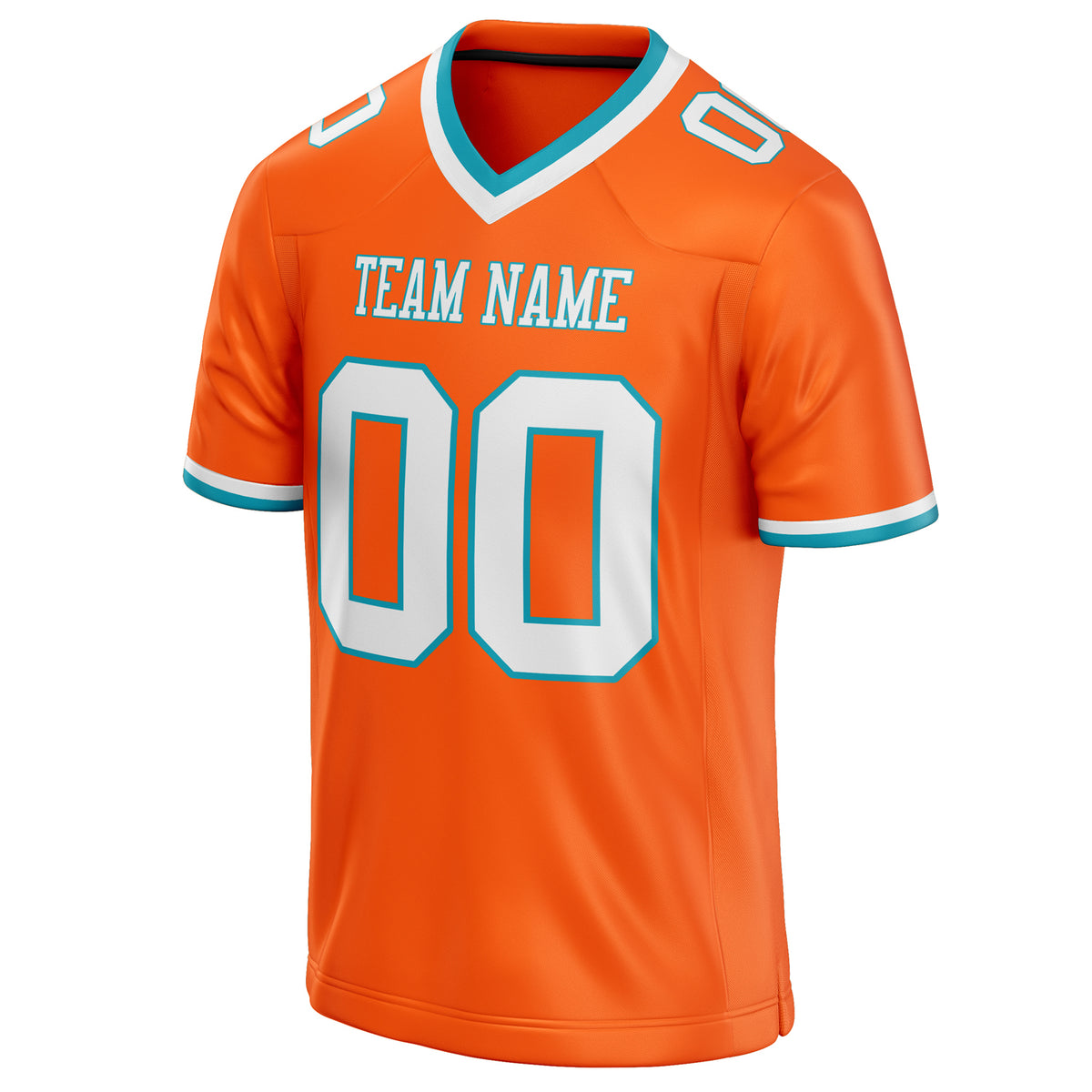 Custom Orange White Solid Colour Football Jersey