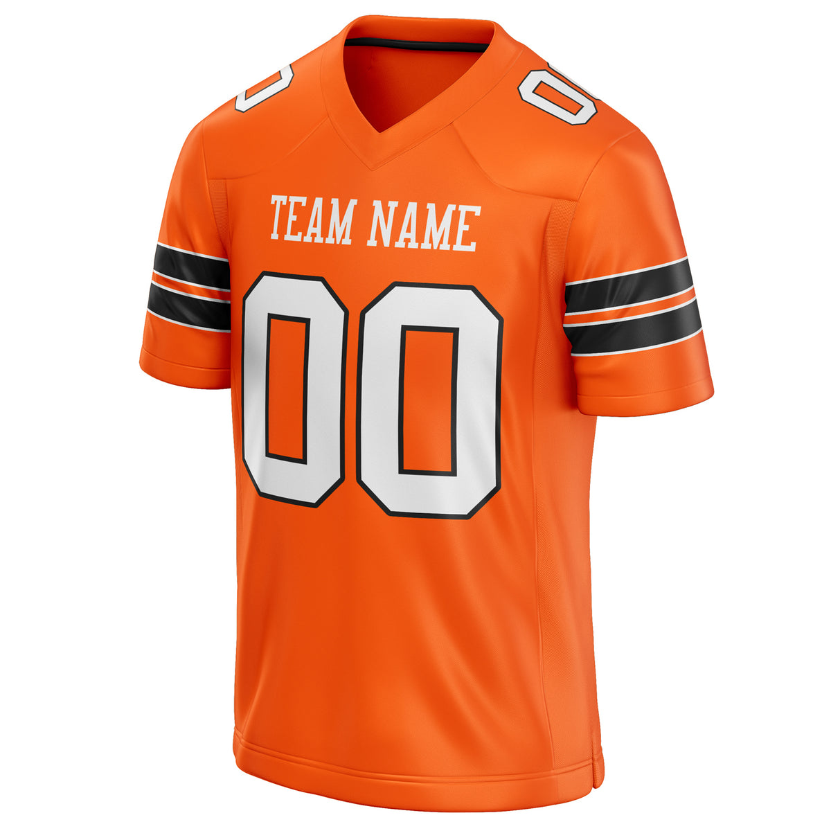 Custom Orange White Solid Colour Football Jersey