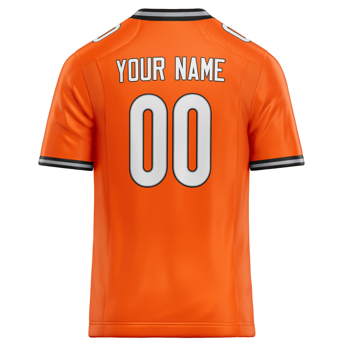 Custom Orange White Solid Colour Football Jersey