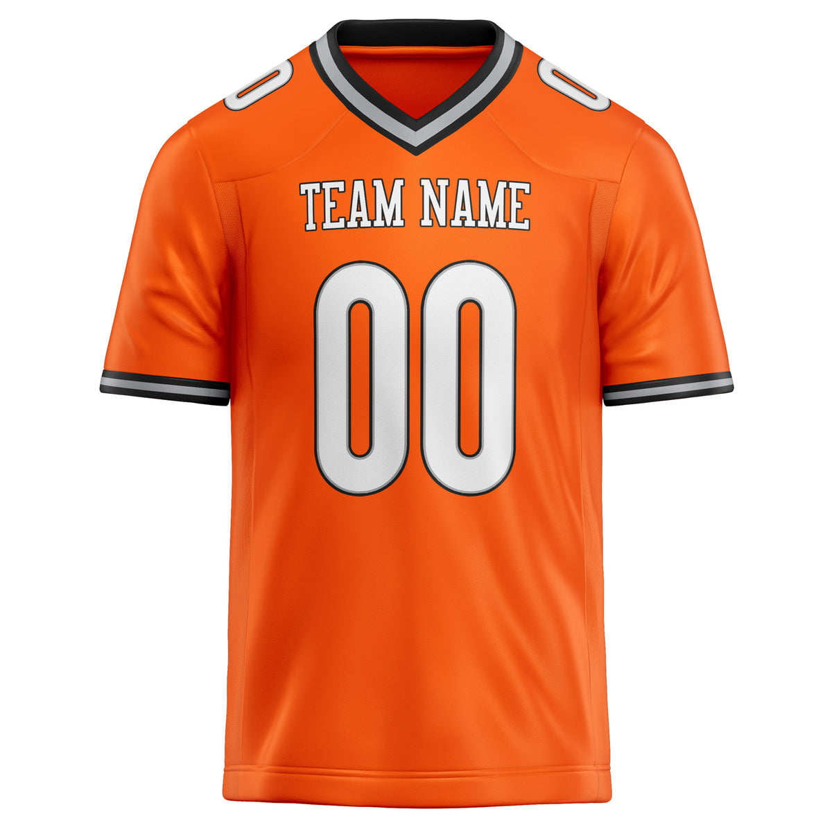 Custom Orange White Solid Colour Football Jersey