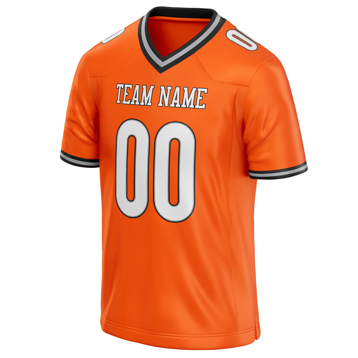 Custom Orange White Solid Colour Football Jersey