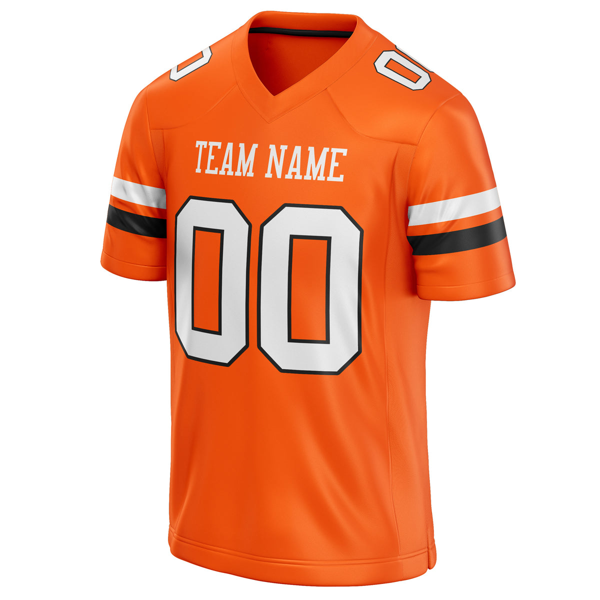 Custom Orange White Solid Colour Football Jersey