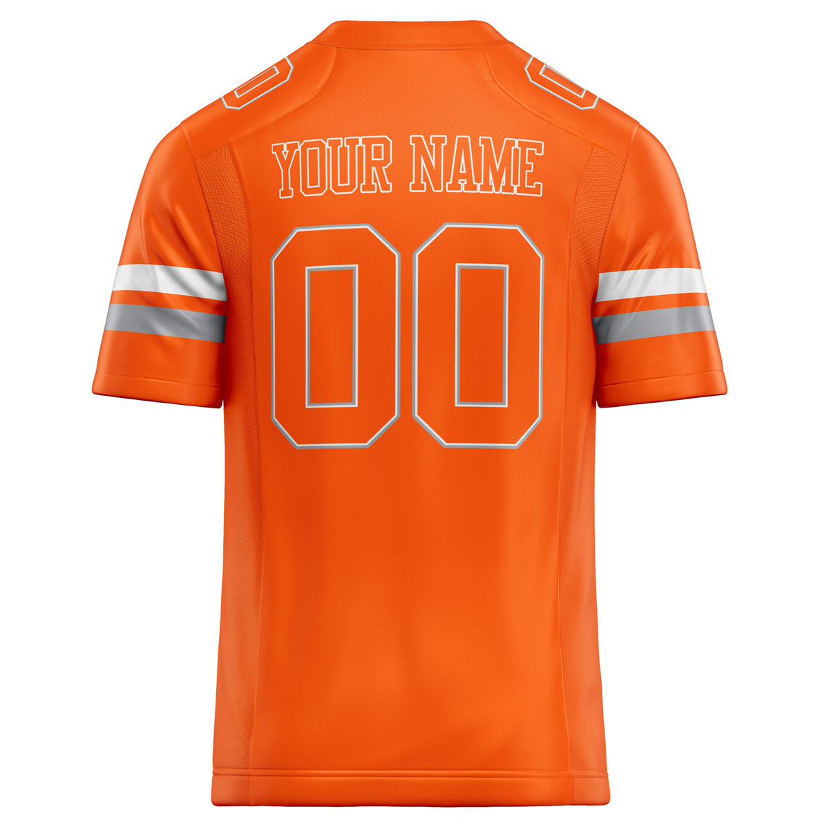 Custom Orange White Solid Colour Football Jersey