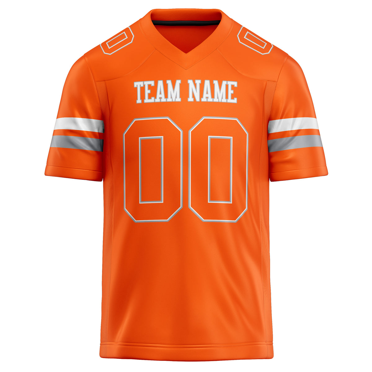 Custom Orange White Solid Colour Football Jersey