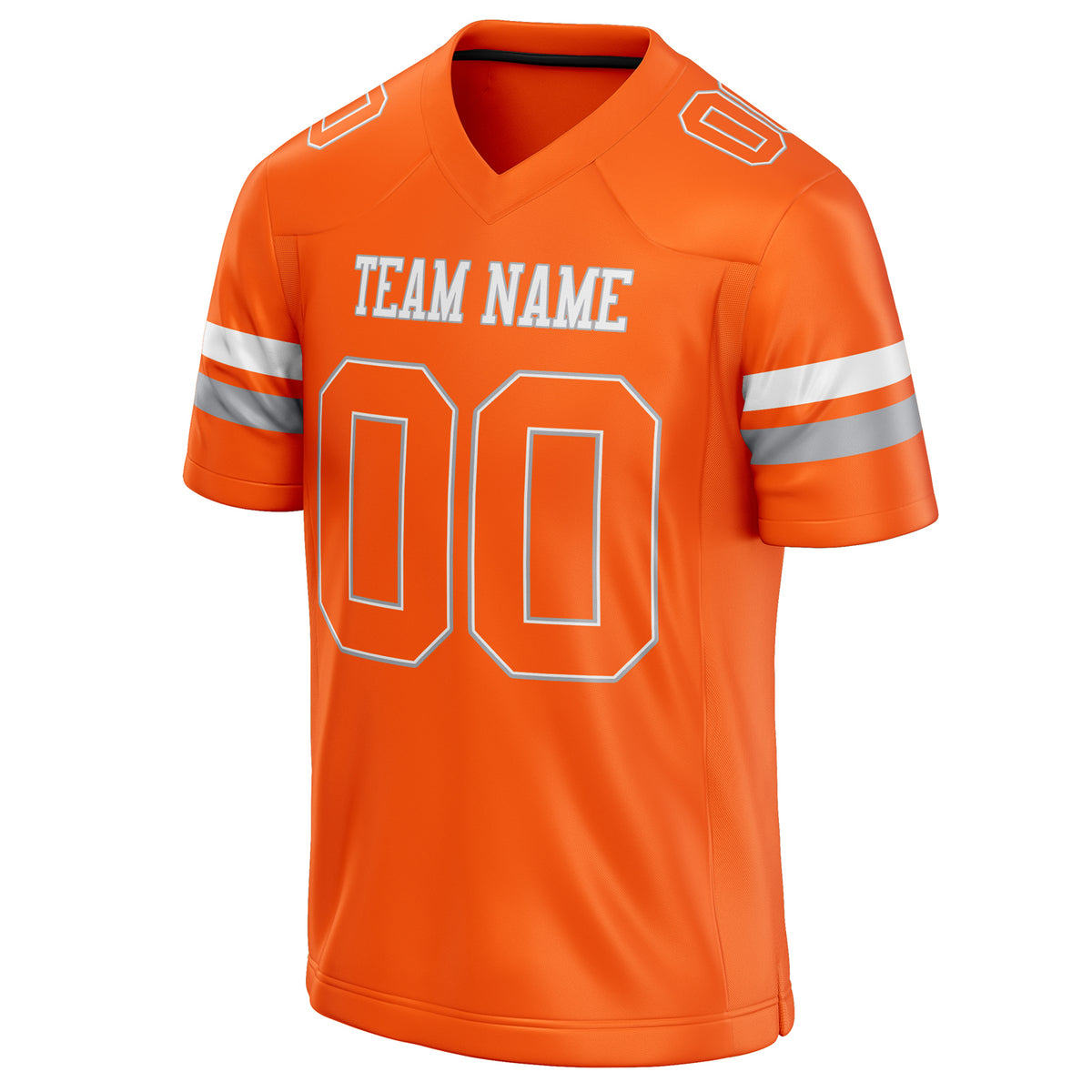 Custom Orange White Solid Colour Football Jersey