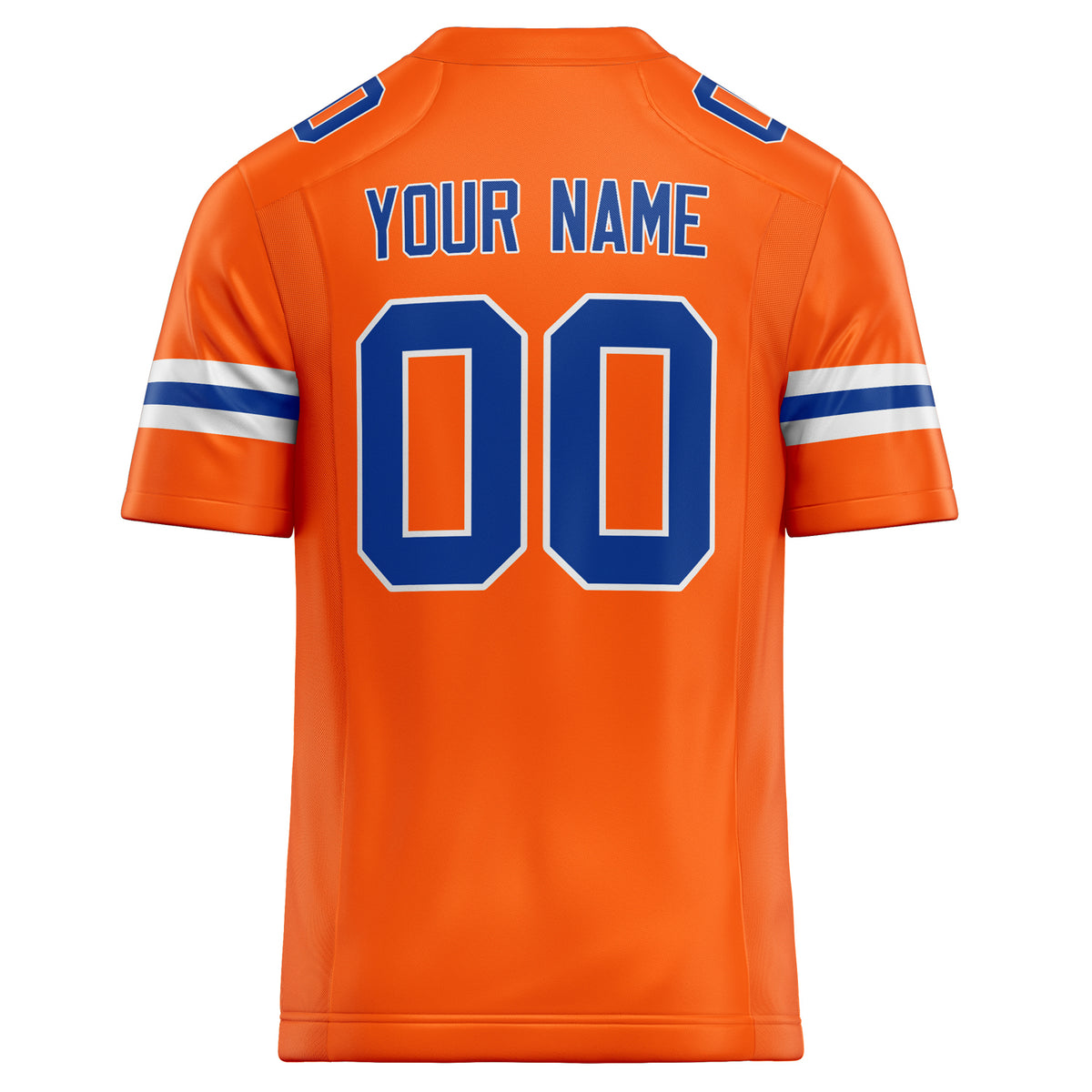 Custom Orange royal Solid Colour Football Jersey