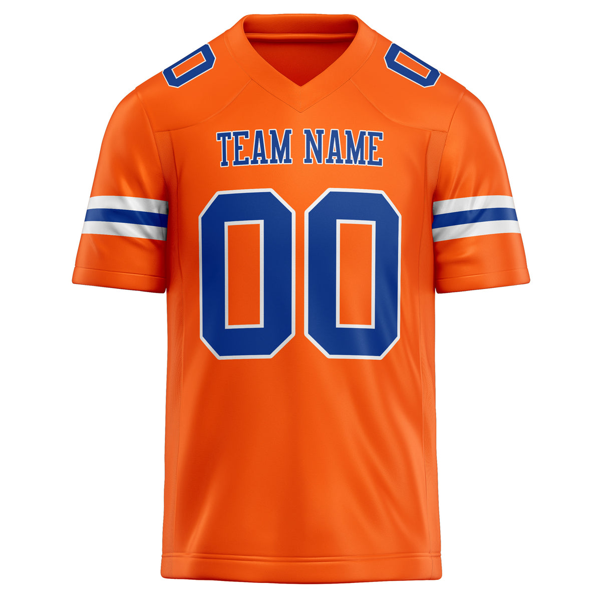 Custom Orange royal Solid Colour Football Jersey