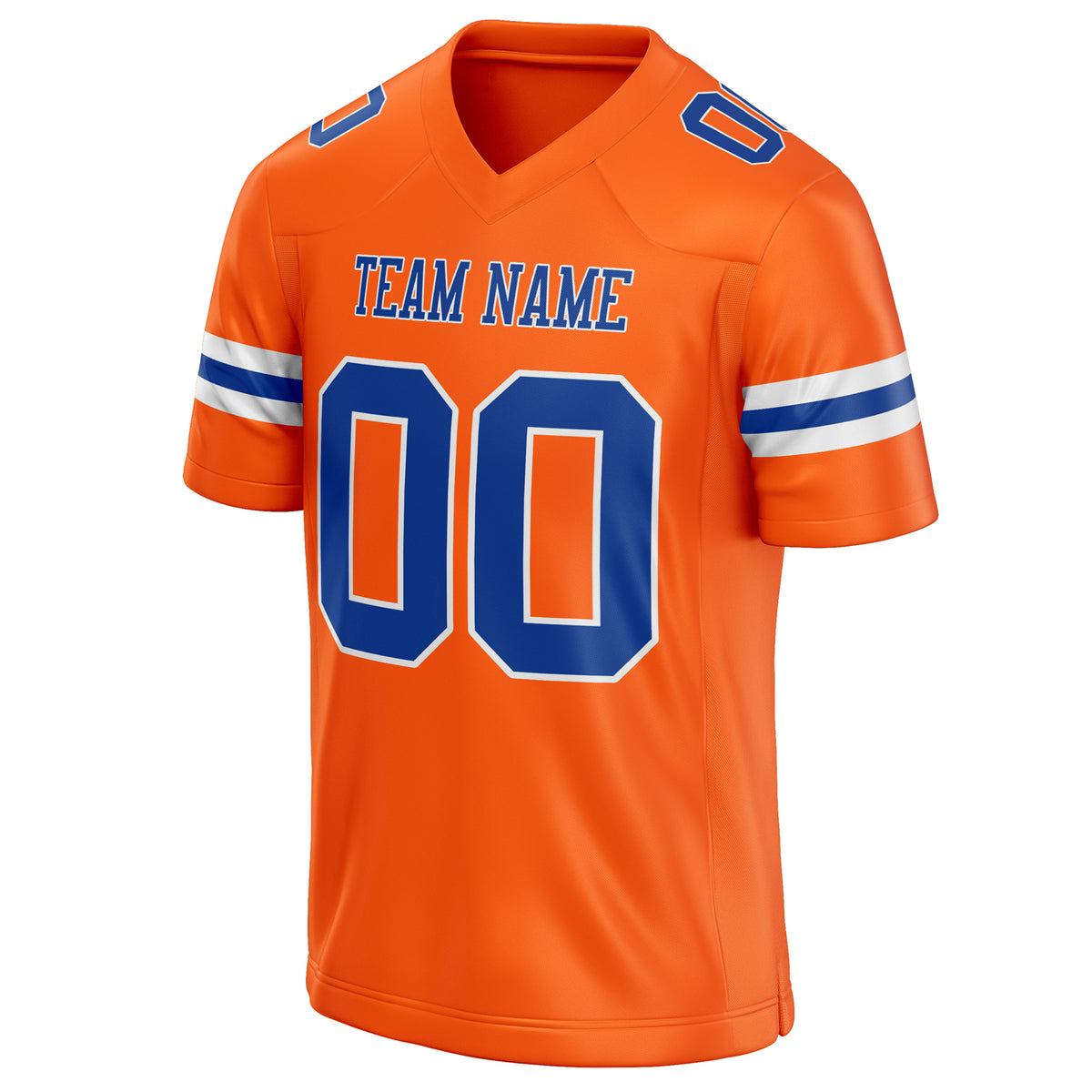 Custom Orange royal Solid Colour Football Jersey