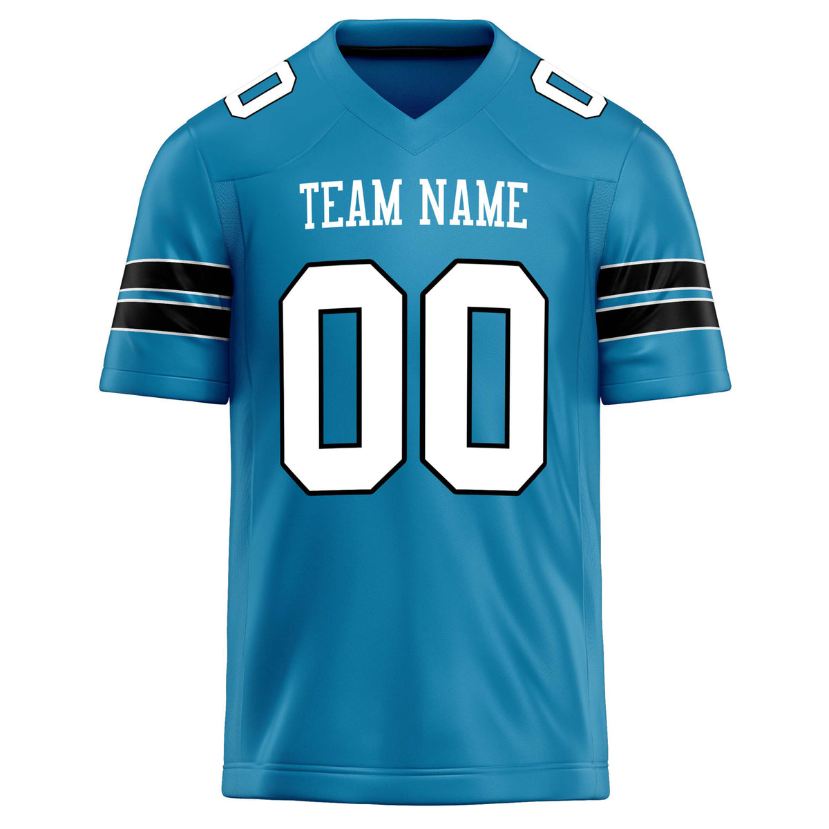 Custom Panther Blue White Solid Colour Football Jersey