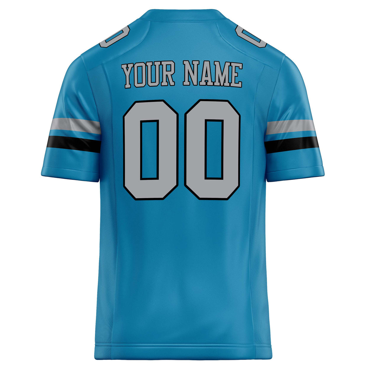 Custom Panther Blue gray Solid Colour Football Jersey