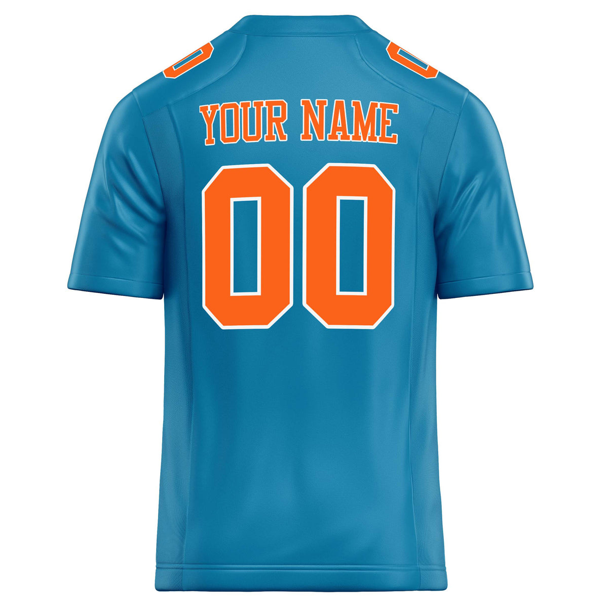 Custom Panther Blue orange Solid Colour Football Jersey