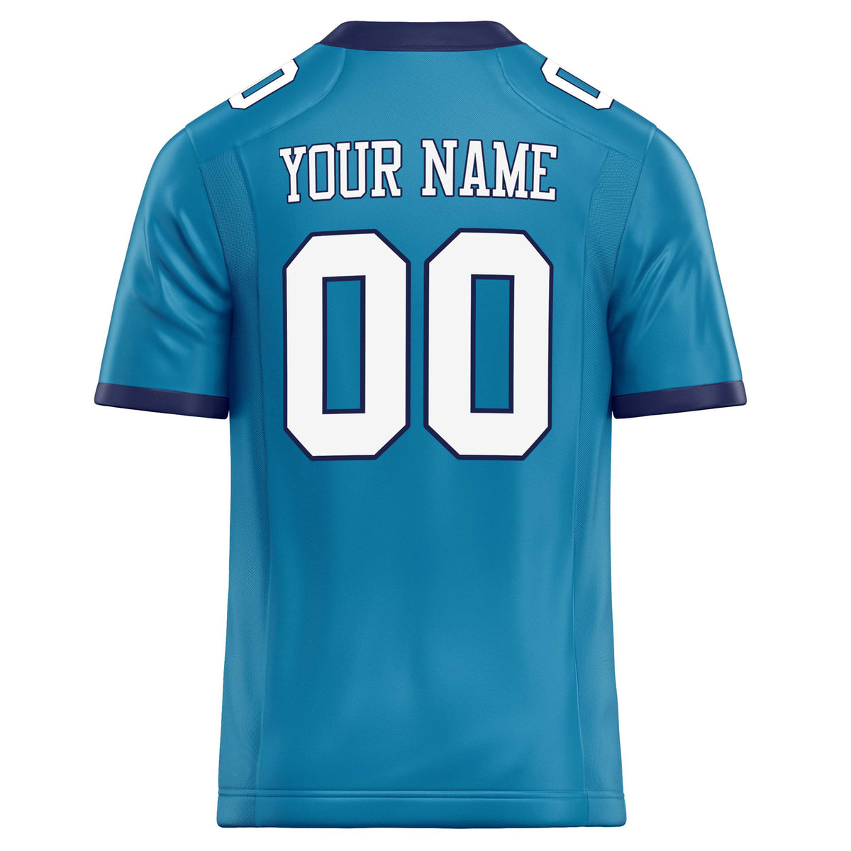 Custom Panther Blue White Solid Colour Football Jersey