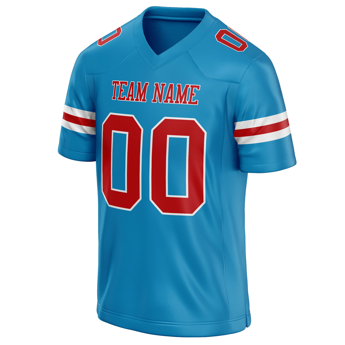 Custom Panther Blue red Solid Colour Football Jersey