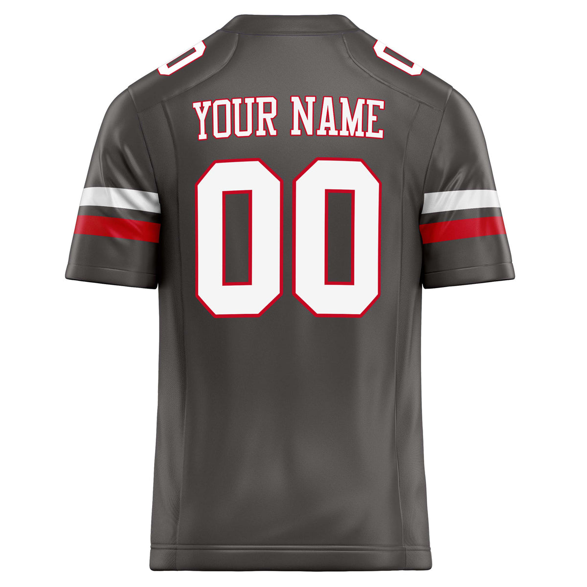 Custom Pewter White Solid Colour Football Jersey