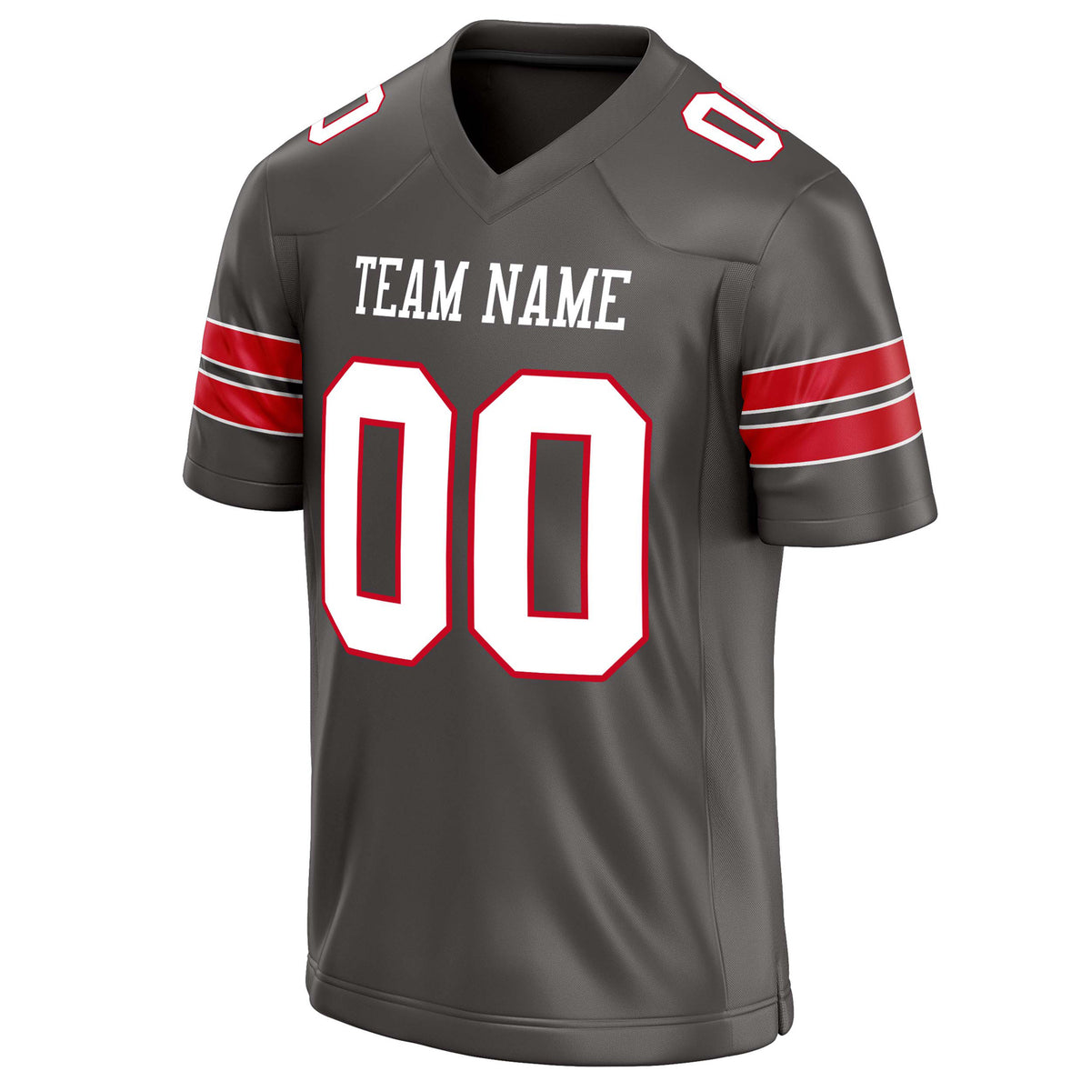 Custom Pewter White Solid Colour Football Jersey