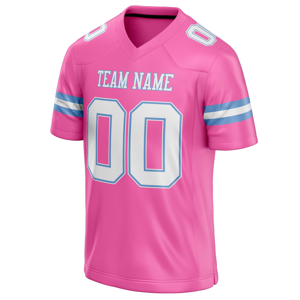 Custom Pink White Solid Colour Football Jersey