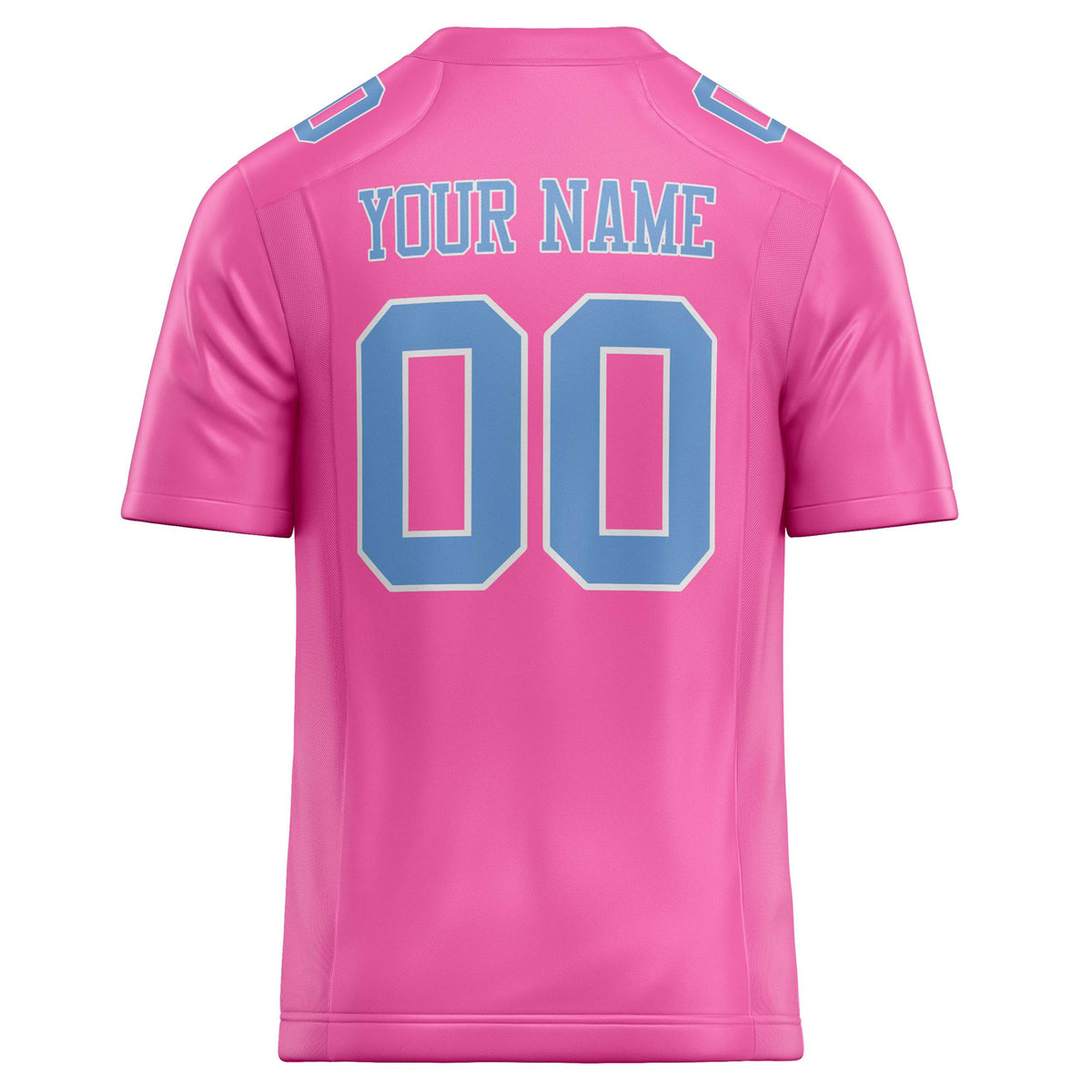 Custom Pink Light Blue Solid Colour Football Jersey