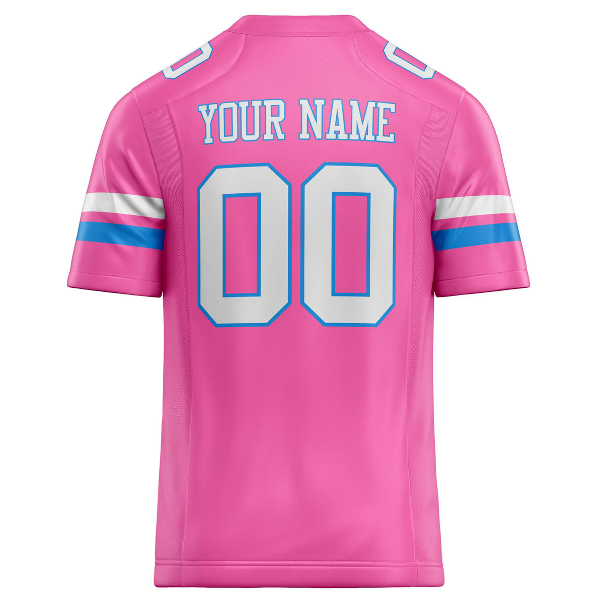 Custom Pink White Solid Colour Football Jersey