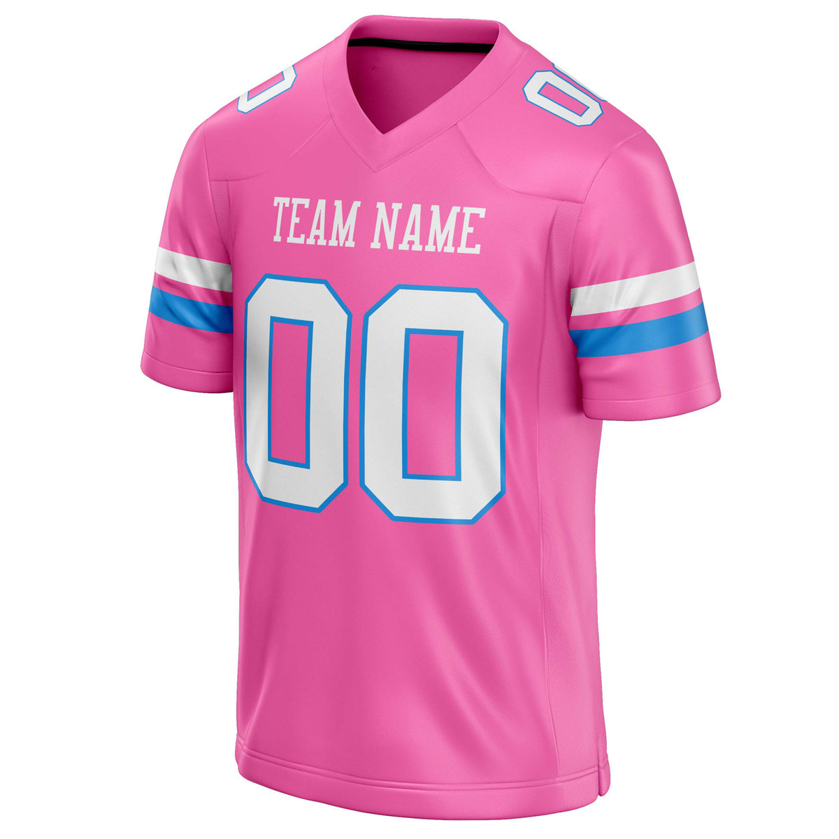 Custom Pink White Solid Colour Football Jersey