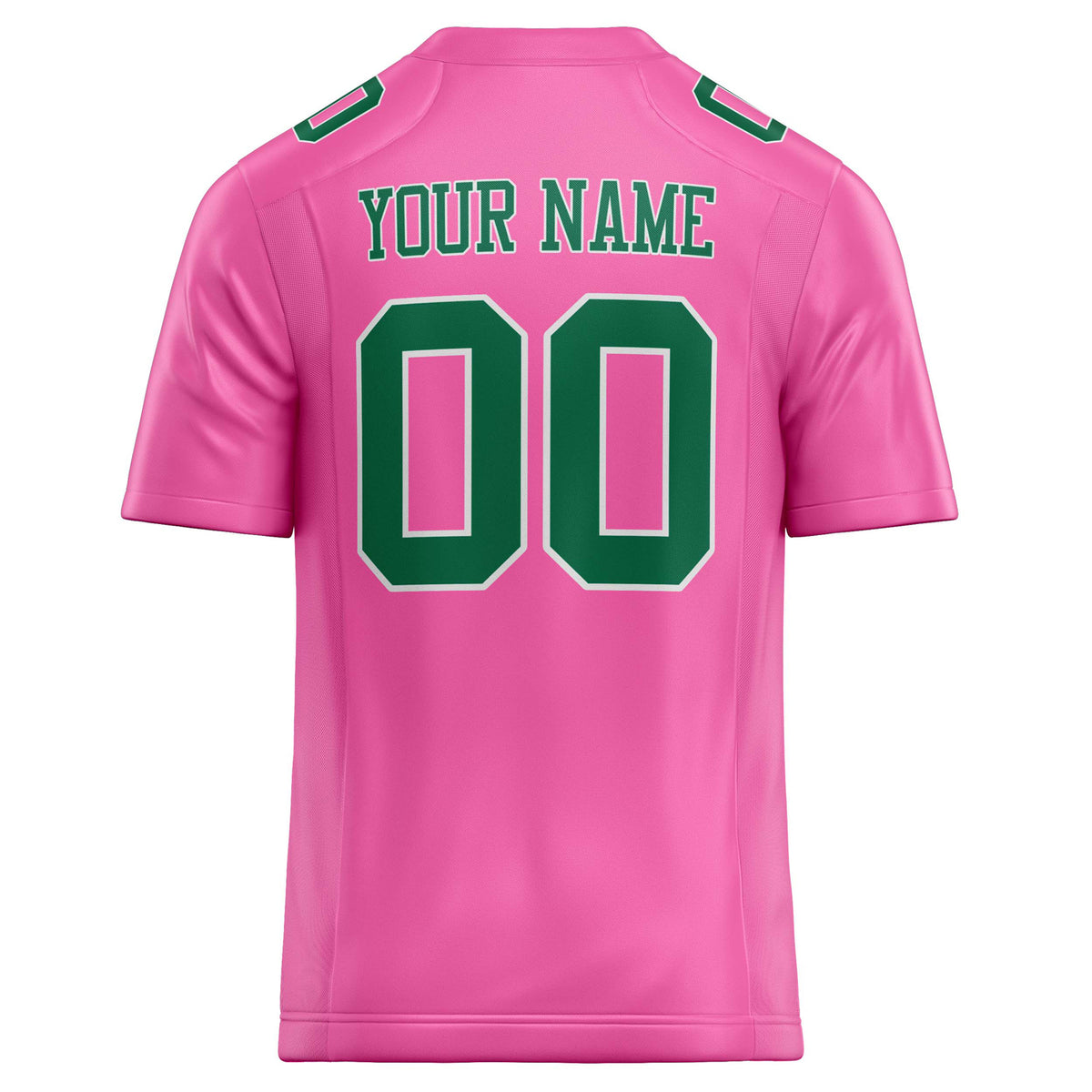 Custom Pink Kelly Green Solid Colour Football Jersey