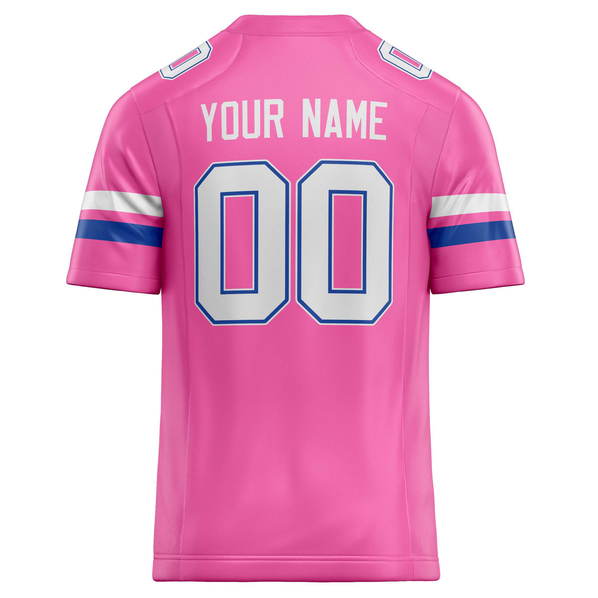 Custom Pink White Solid Colour Football Jersey