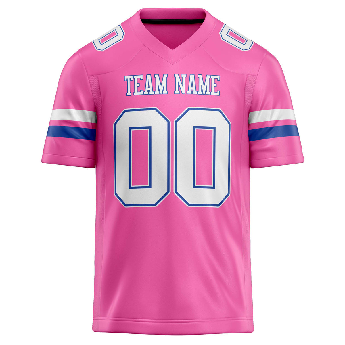 Custom Pink White Solid Colour Football Jersey