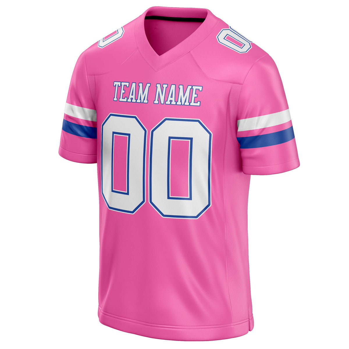 Custom Pink White Solid Colour Football Jersey