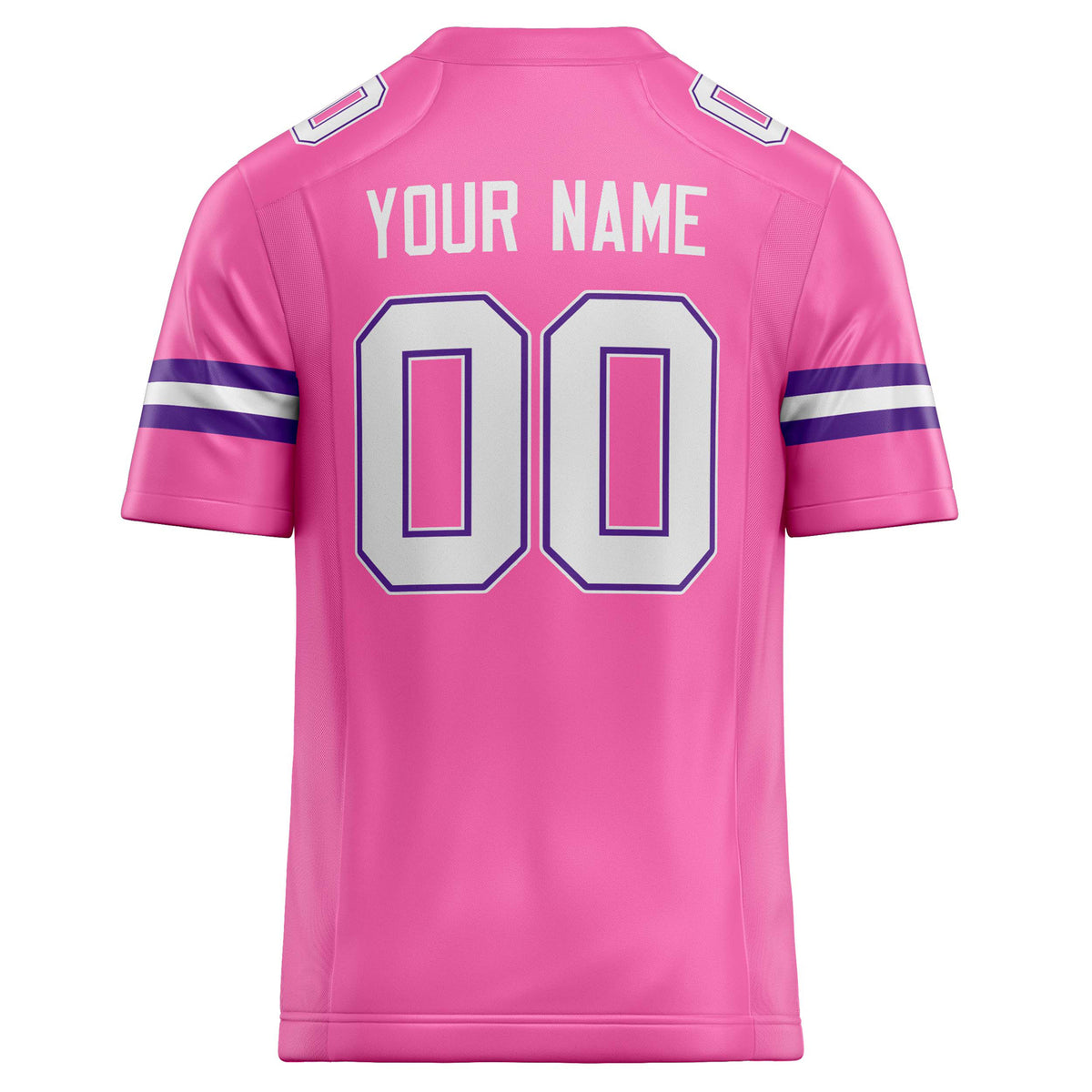 Custom Pink White Solid Colour Football Jersey