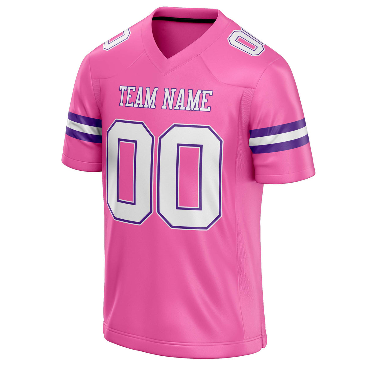 Custom Pink White Solid Colour Football Jersey