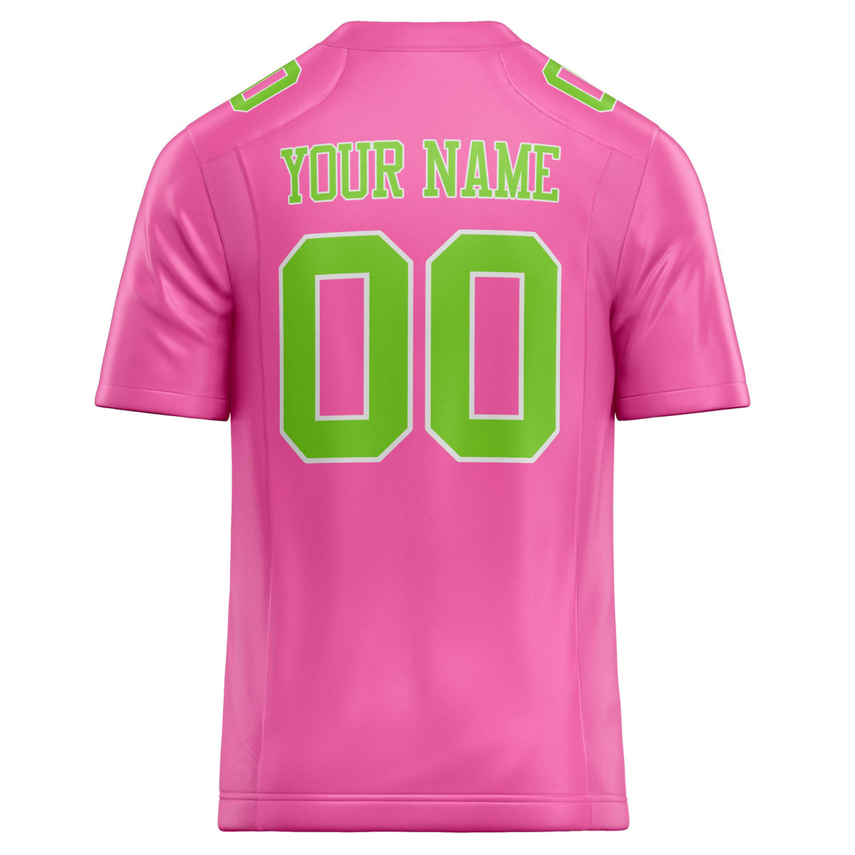 Custom Pink Neon Green Solid Colour Football Jersey