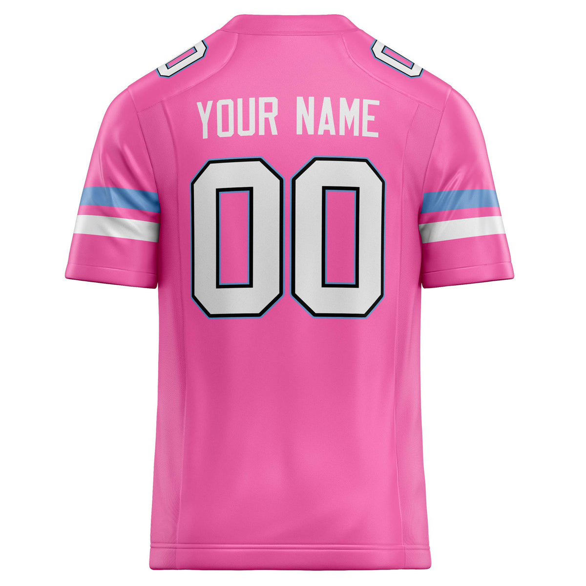 Custom Pink White Solid Colour Football Jersey