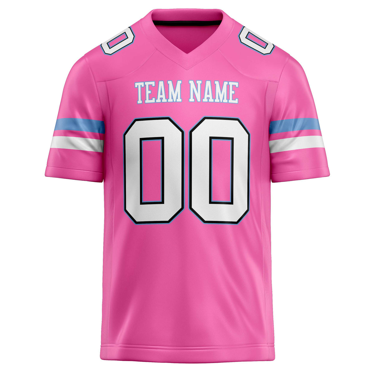 Custom Pink White Solid Colour Football Jersey