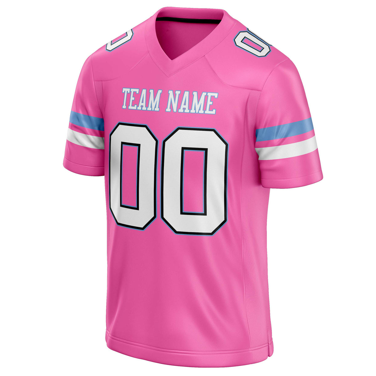 Custom Pink White Solid Colour Football Jersey