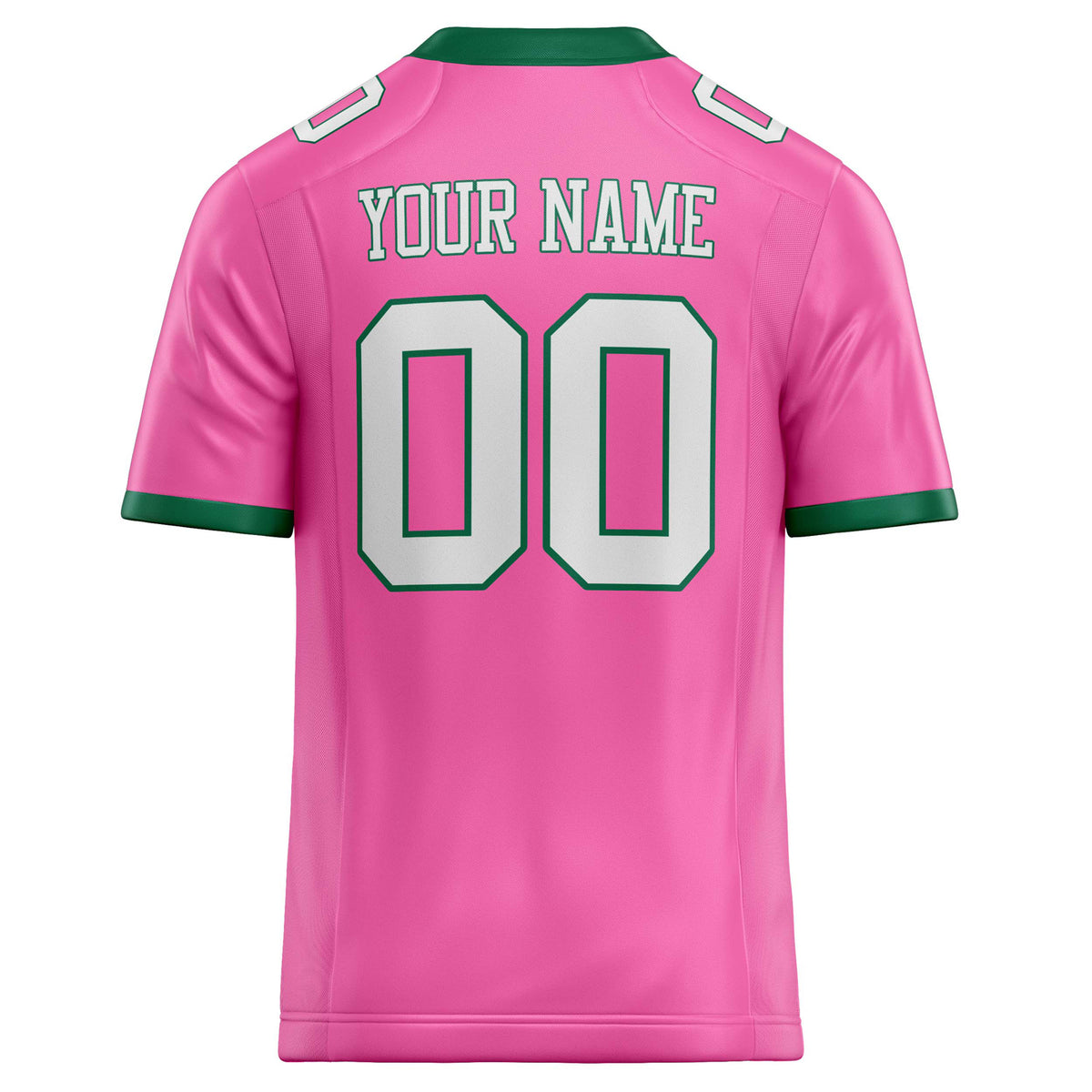 Custom Pink White Solid Colour Football Jersey