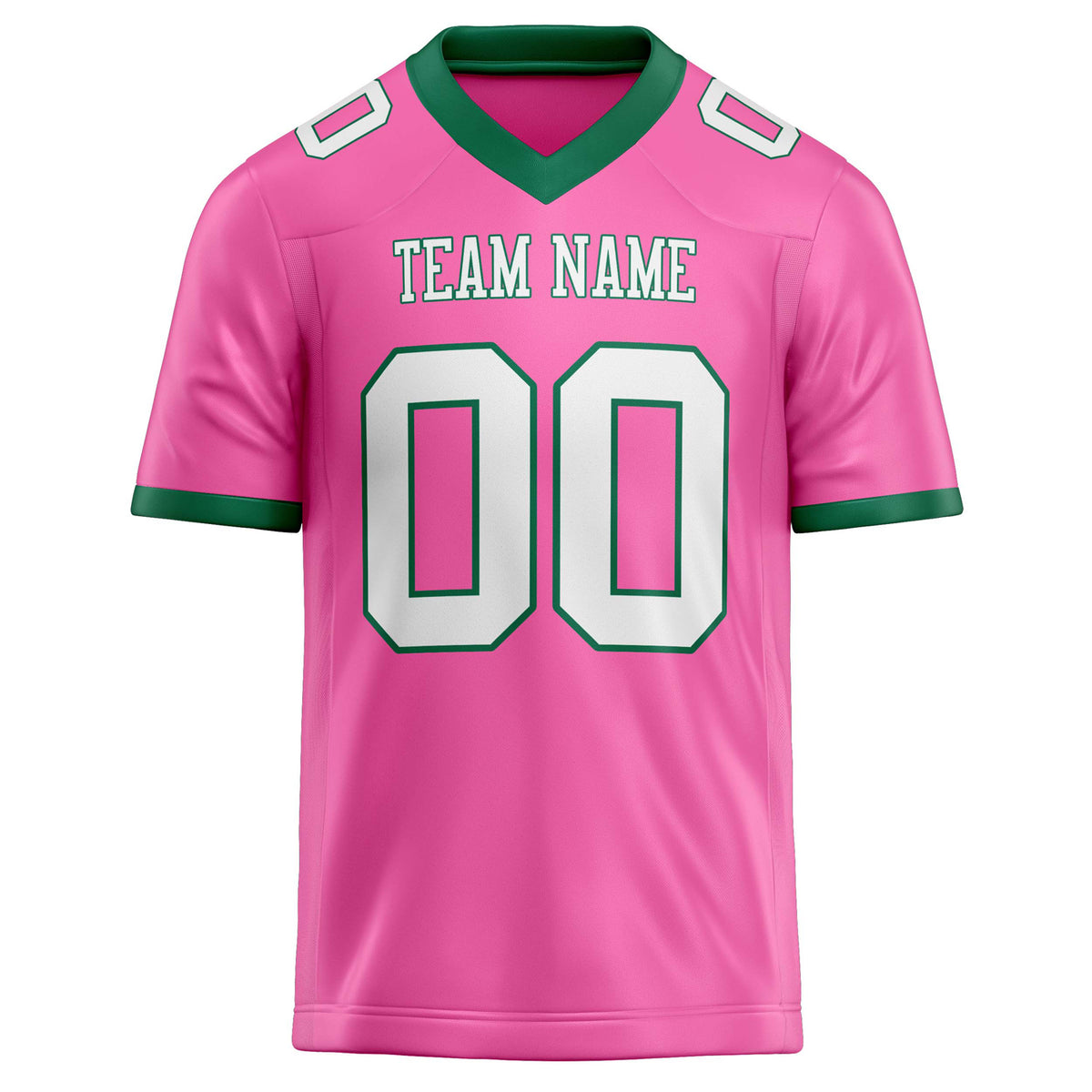 Custom Pink White Solid Colour Football Jersey