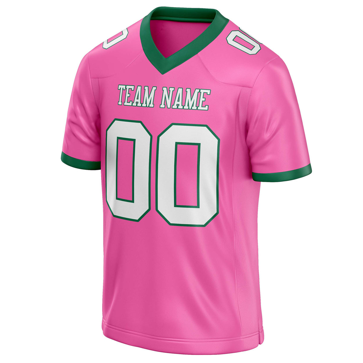 Custom Pink White Solid Colour Football Jersey