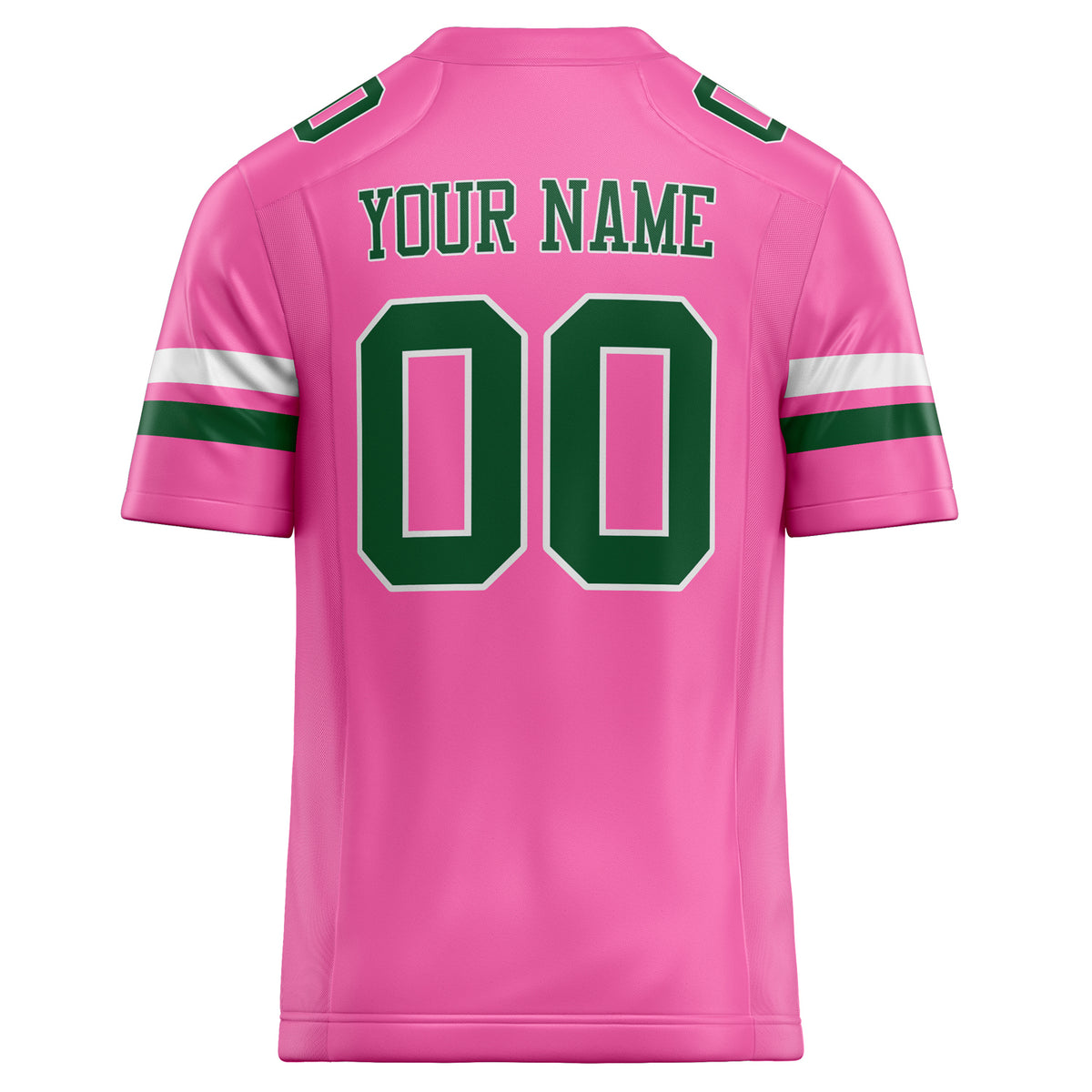 Custom Pink Green Solid Colour Football Jersey